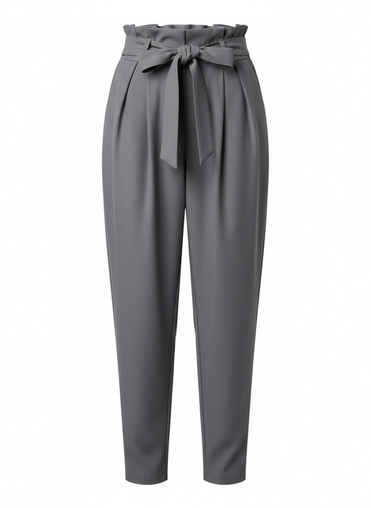 Paperbag Waist Relaxed Fit Dress Pants