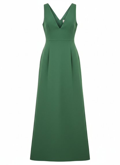 V Neck Sleeveless Formal Maxi Dress